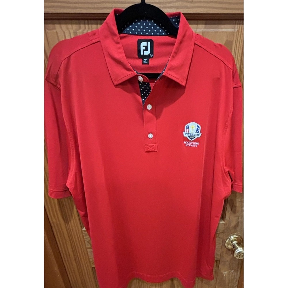 Footjoy Ryder Cup 2020 Whistling Straits Red Performance Polo Men's Large